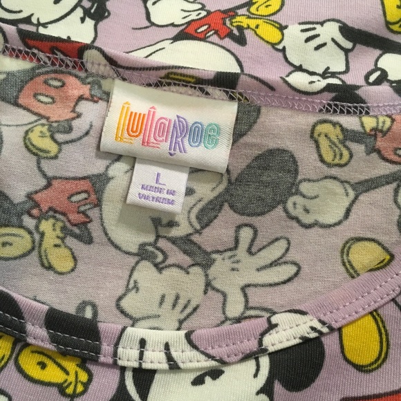 LuLaRoe Disney Mickey Lav. Irma Top L FREE SHIP - Picture 4 of 5